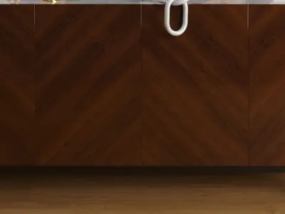 Dresser with decor 2 3D model