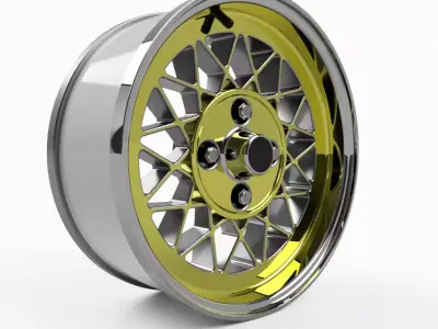 3D printable retro wheel for model building 3D print model