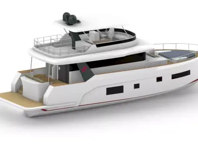 Luxury yacht 3D model