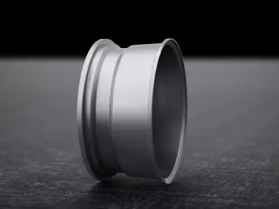 Rims Grey Auto steel alloy monster 3D model