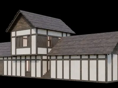 Medieval Village Pack  - 6 Assets - 4K Textures Game Ready Low-poly 3D model