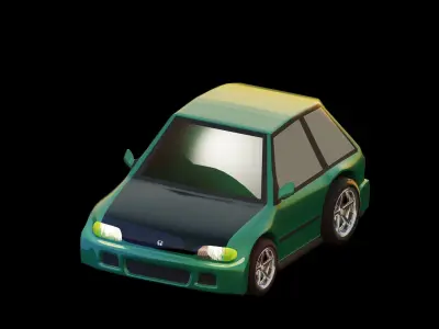 Honda Civic EG  mini car 3D model 3D model