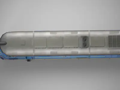  Locomotive TE7 Low-poly 3D model  Low-poly 3D model