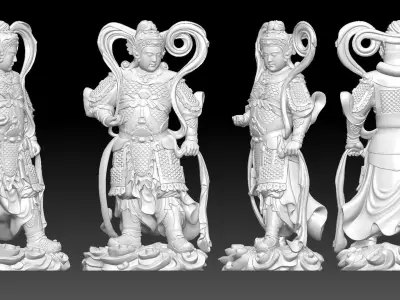Vedic Dharma Protector-Dharmapala of Encouraging of Good Deeds  3D print model