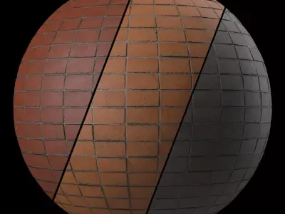 Brick Wall Materials 39- Brick Tiles By Sbsar - Pbr 4k Seamless Texture