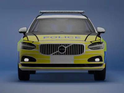 UK Police Volvo V90 Estate 3D model