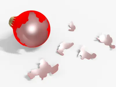 Broken Ornament Low-poly 3D model