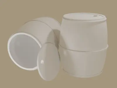 wooden barrel Free low-poly 3D model