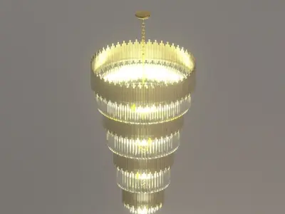 Mid Century Modern Chandelier Collection 3D model