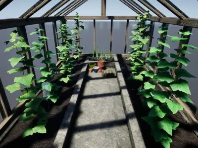 Greenhouse - Gardening Tools Low-poly 3D model