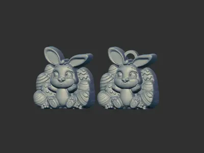 Easter bunny egga decor  3D print model