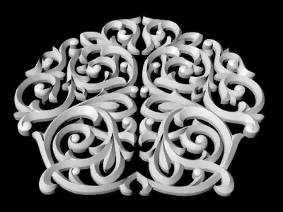 Central decor ornament for furniture 3D model 505
