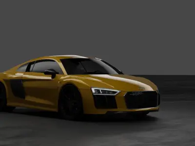 Audi R8 V10 plus  Low-poly 3D model