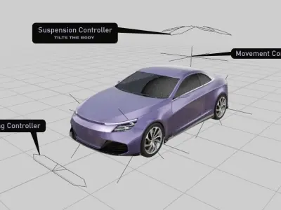 CRZ Coupe Car - Low Poly 3D model