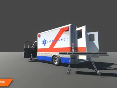 Ambulance - hospital props 3D model