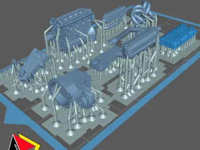 1 24 Scale Engine H22 3D print model