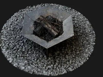 Outside fireplace  3D model