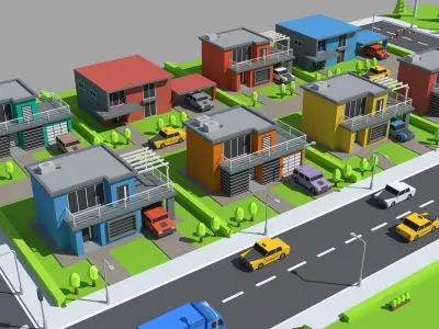SimplePoly City - Low Poly Assets Low-poly 3D model