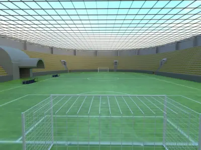 Football Stadium Low-poly 3D model 10