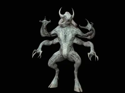 KozDemon Low-poly 3D model