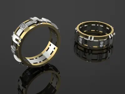 Jewelry Ring Gold 3D print model