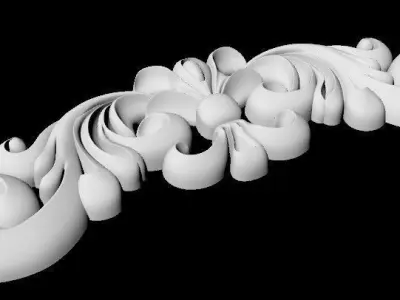 Central decor ornament for furniture 3D model 748