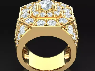 Luxury Men Rings Designs 4MR036 3D print model