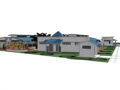 Food Court01 3D model