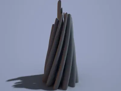 Twisted Cylindrical Flower Vase 3D print model