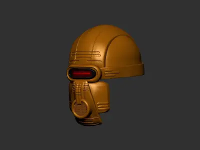 helmet high poly sculpt 3d printable  3D model 57