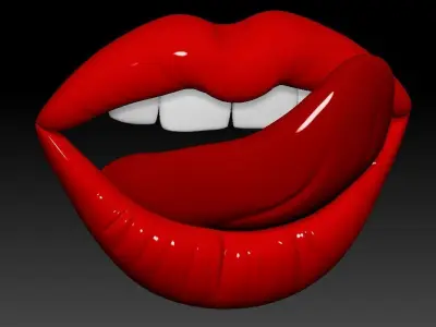 Lips Lick 3D print model