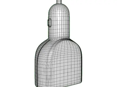 STUFFCOOL CAVGE SIL VOYAGE USB CAR CHARGER SILVER 3D model