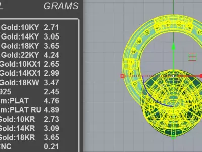 Elegant Diamond Circle Pendant 3D print model