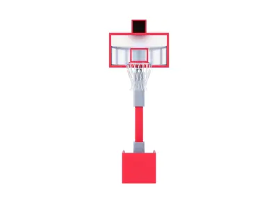 cartoon model of the basketball basket 3D model