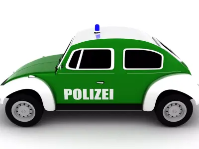 Volkswagen Beetle Police Car 3D model