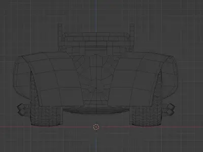 Vintage Cartoonish Low Poly Race Car Low-poly 3D model