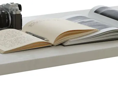 coffee table decor set 003 3D model