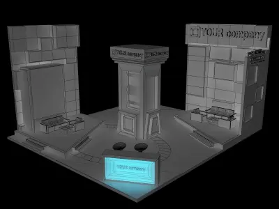  Booth Exhibition Stand a35 3D model