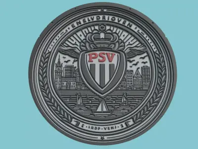 PSV Eindhoven Medallion Football 3D print model