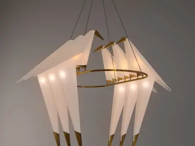 Origami bird light 3D model