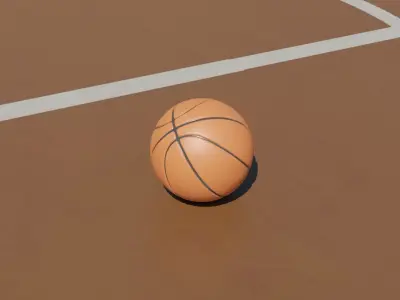 Basketball court outside 3D model