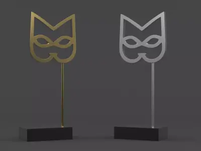 Cat Carnival Mask 3D model
