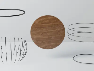 Coffee Table model 4 Low-poly 3D model