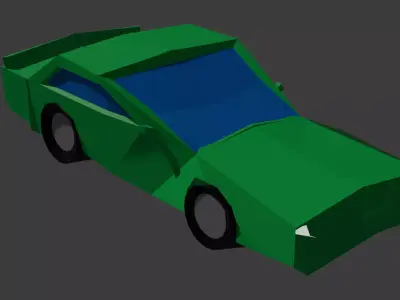 Low-ploy Car 3D print model