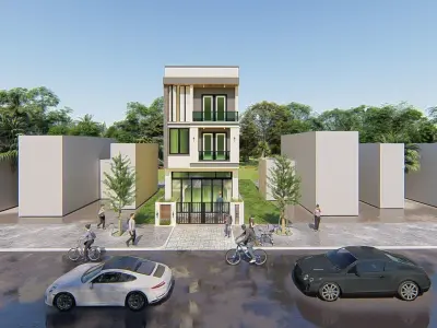 Modern house design 3D model