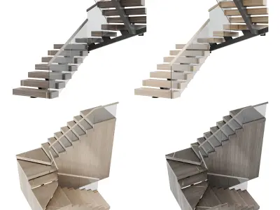 Modern staircase 18 3D model