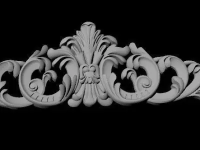 Central decor ornament for furniture 3D model 311
