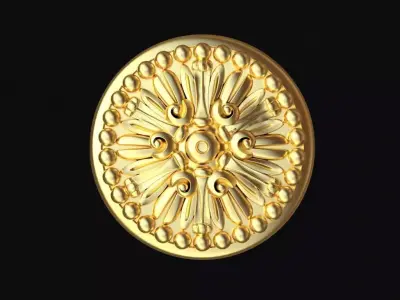 Central decor ornament for furniture 3D model 192
