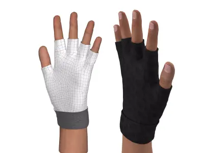 fingerless gloves  3D model