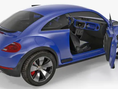 Compact Car Generic Rigged 3D model